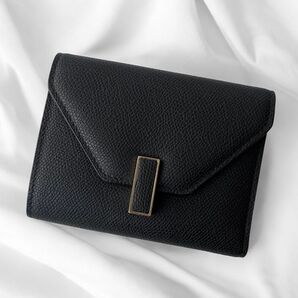 現行モデル 美品 ヴァレクストラ イジィデ ウォレット 財布 ブラック ゴールド