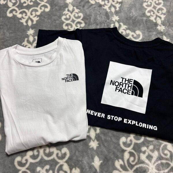 ノースフェイス 150 半袖 Tシャツ ブラック ホワイト