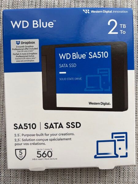 (新品.未開封)Western Digital Blue SSD 2TB 2.5インチ