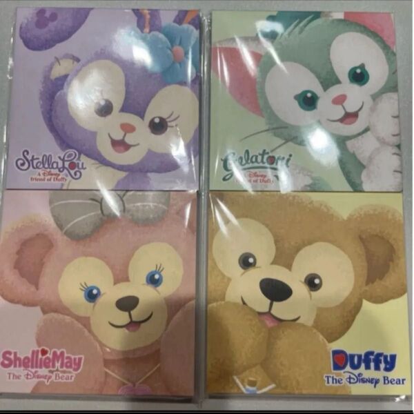 【バラ売り】ディズニーシー ダッフィー&フレンズ メモセット メモ帳 ダッフィー ステラルー リーナベル シェリーメイ