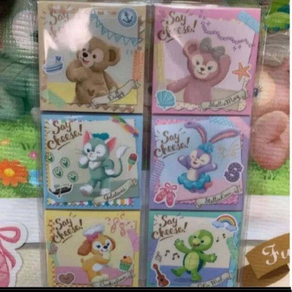 【バラ売り】12枚400円 お裾分け ディズニーシー限定 ダッフィー&フレンズ メモ帳6種類 各絵柄2枚 合計12枚セット