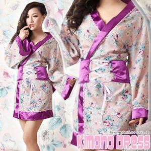  new goods unused free shipping bc58.. material. ... kimono dress yukata cosplay purple floral print feature kimono dress .. feeling equipped Event . party . shop. uniform 