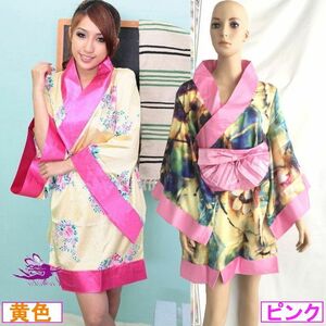  new goods unused free shipping bc19 imported car goods super-discount very popular pink cosplay . floral print . Kawai i yukata Japanese clothes sexy costume clothes kimono cosplay 