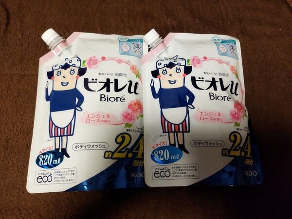 ビオレuボディウォッシュ エンジェルローズの香り つめかえ用 820ml 2個