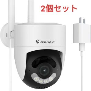 JENNOV 防犯カメラ wifi 2K IP66防水 自動追尾機能 360度広角撮影 人感 24時間録画 双方向通話 2個セット
