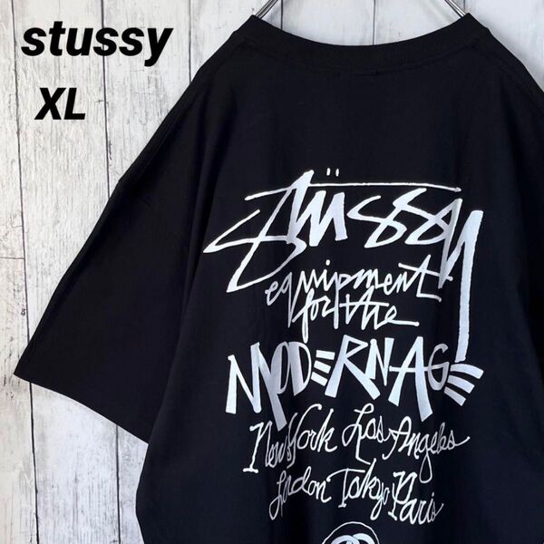 【新品】【両面プリント】ステューシー Tシャツ XL ブラック