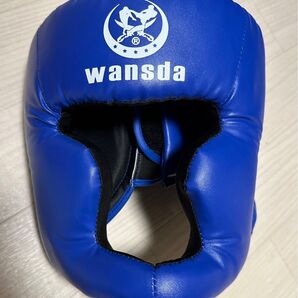 wansda ボクシング ヘッドギア 青
