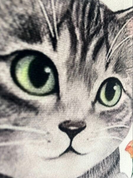 猫柄 クッションカバー 未使用 約45cmX45cm