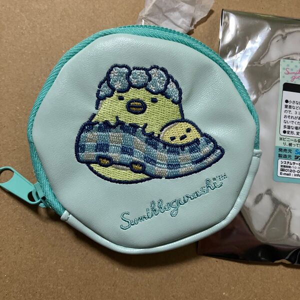 すみっコぐらし 刺繍コインケース ぺんぎん? ネオすみっコくじ