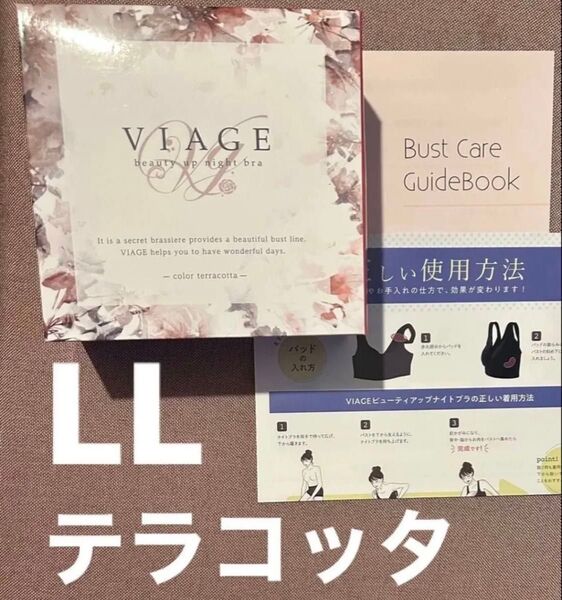 VIAGE ヴィアージュ ビューティアップナイトブラ LL 色テラコッタ バストアップ 育乳ブラ バストケア
