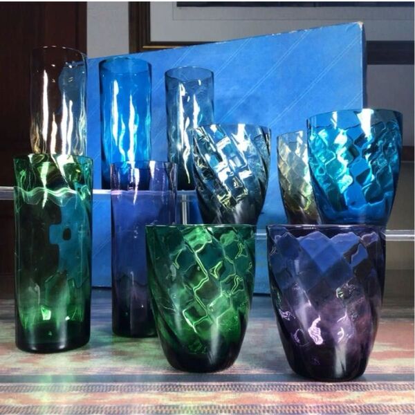 SASAKI GLASS 佐々木硝子 グラス 5色2種 10杯
