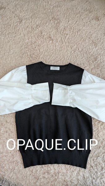 【美品】OPAQUE.CLIP ベスト ブラック・ホワイト