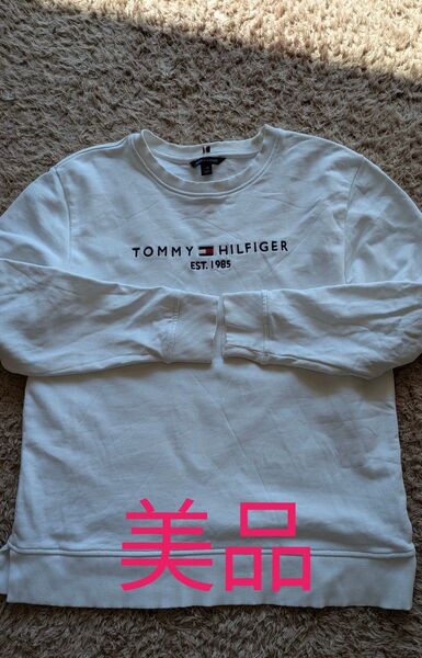 【美品】TOMMY HILFIGER 長袖 スウェット トレーナー 刺繍