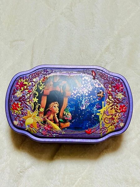 ラプンツェル お菓子缶 ディズニーランド ディズニーシー 空き缶 小物入れ 美品