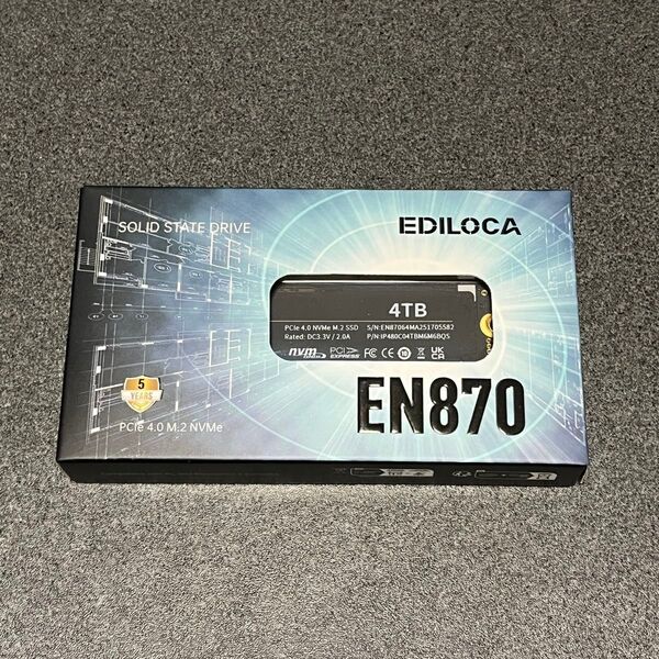 Ediloca EN870 SSD 4TB PCIe 4.0 NVMe M.2 2280 新品 購入証明書付き