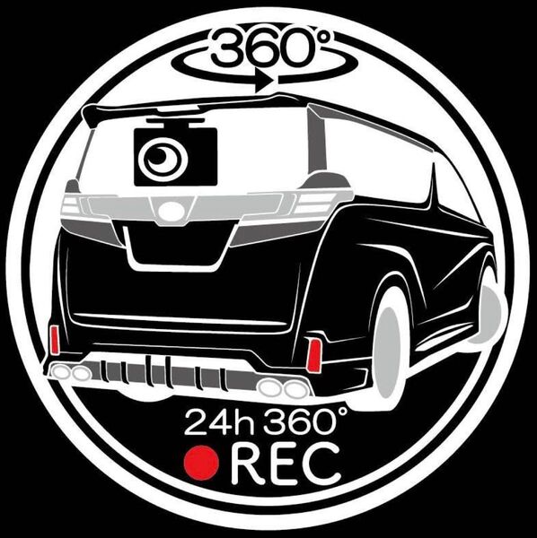 愛車色に変更承ります ヴェルファイア アルファード 30系 エムズスピード ドライブレコーダー ドラレコ ステッカー