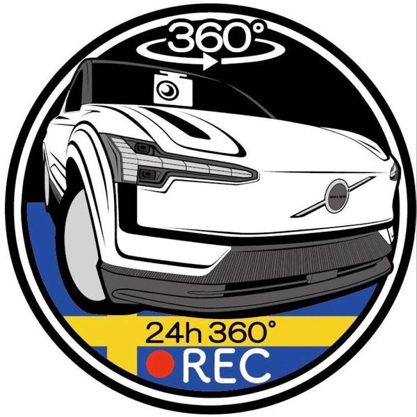 あなたの愛車のカラーに変更可能です ボルボ ex-30 ex30 ドラレコ ドライブレコーダー ステッカー