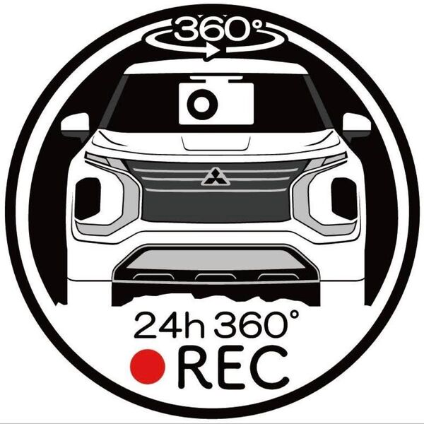 愛車色に変更承ります アウトランダーphev ドラレコ ドライブレコーダー ステッカー プリント