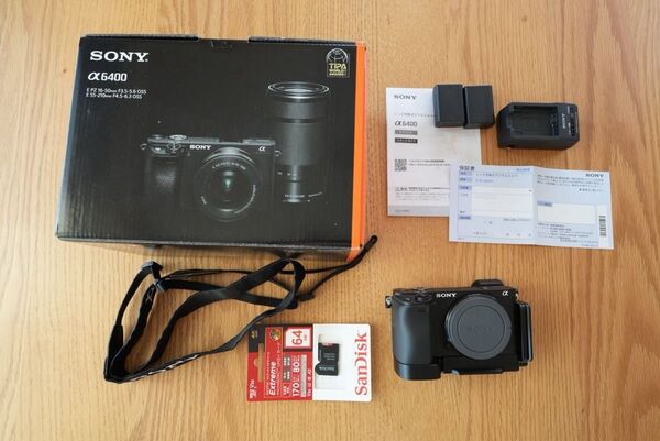 SONY α6400 (シャッター回数396回) バッテリー他多数付属品有り