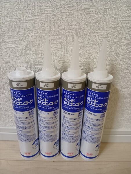 コニシ ボンド シリコンコーク グレー 330ml 4本セット