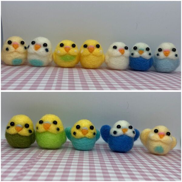 セキセイインコ 羊毛フェルト マスコット ハンドメイド