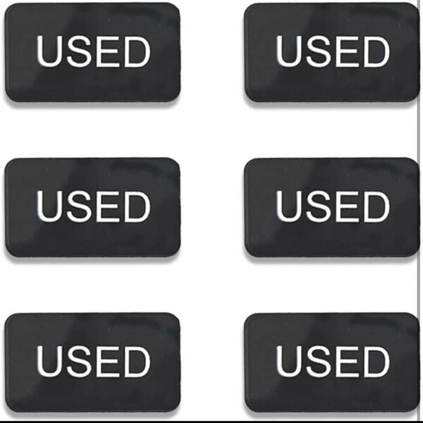 USEDマーカー プレミアム 6枚セット アクリル製カードゲームマーカー 黒