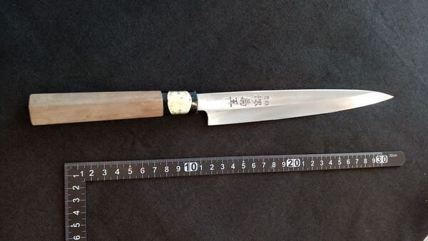 デッドストック品・堺菊王/7寸柳刃/全鋼・本刃付け済