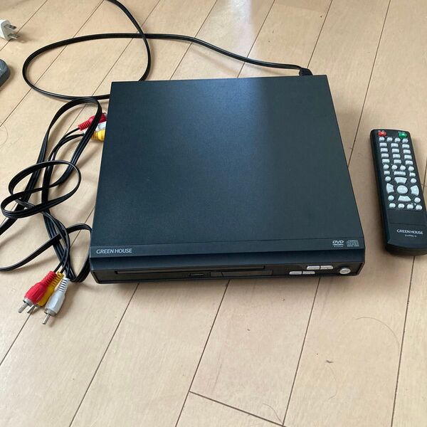 動作確認済み グリーンハウス DVDプレーヤー リモコン付き GH-DVP1J-BK 2020年製