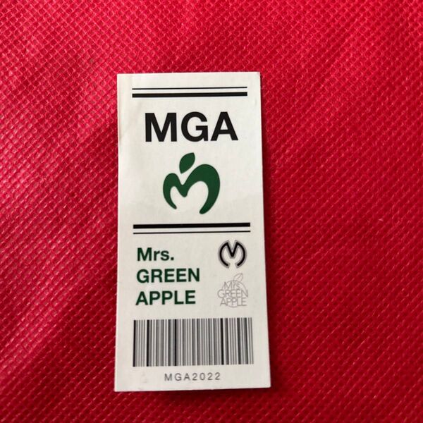 折れあり。Mrs. GREEN APPLE Unity 白いバーコードステッカー1枚