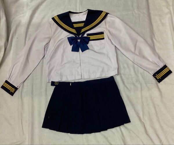 制服 セーラー服マイクロミニスカート リボンセット 150A W72-丈30cm