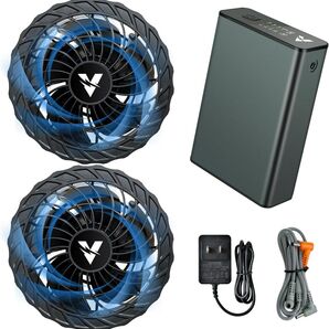 空調ウェア用 ファン・バッテリーセット【20V高出力&20000mAh】