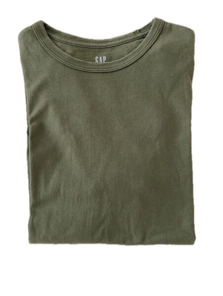 ギャップ gap GAP 半袖 Tシャツ カーキ 緑 無地