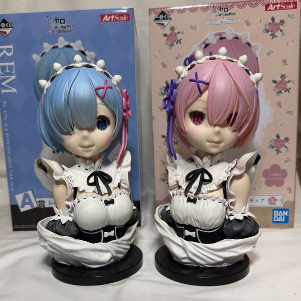 Re:ゼロから始める異世界生活 レム ラム アートスケールフィギュア 2種セット リゼロ