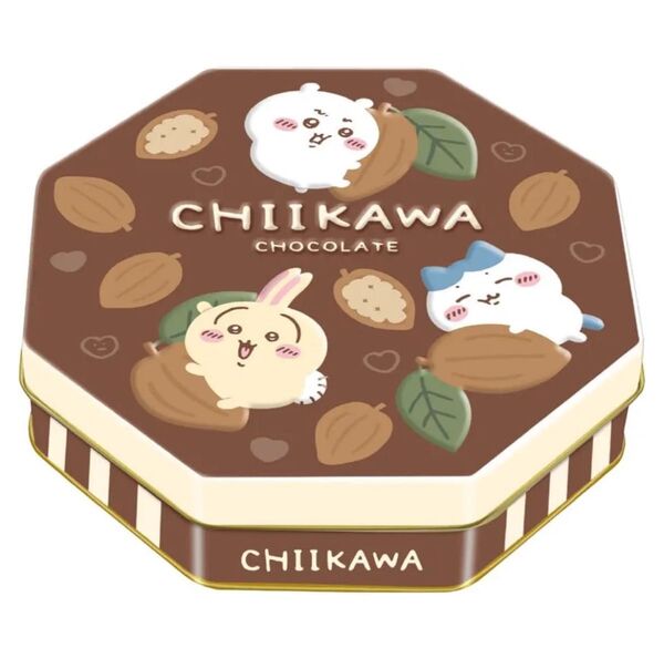 クーポンOK ちいかわ 8角形缶 小物入れ カカオデザイン チョコ缶 バラエティ 未開封