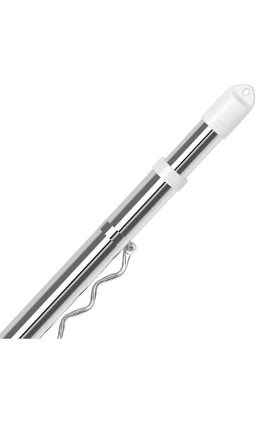 物干し竿 2M 組立不要 サビに強いオールステンレス パイプ太さ29.4mm 洗濯物がたくさん干せる 屋内・屋外使用可