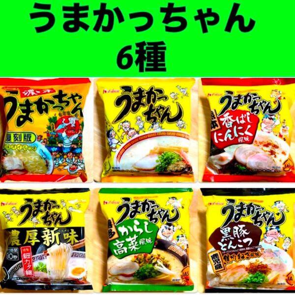 うまかっちゃん 濃い味 復刻版を含む 6種 とんこつラーメン 九州ラーメン インスタントラーメン クーポン利用