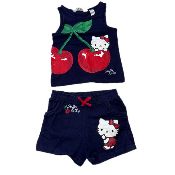 H&M タンクトップ 袖なし セットアップ キティ キティちゃん ハローキティ Hello Kitty 98−104
