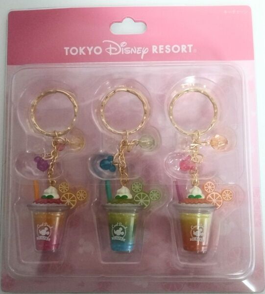 東京ディズニーリゾート キーチェーン3個セット パークフード ミッキーカフェ トロピカルドリンク