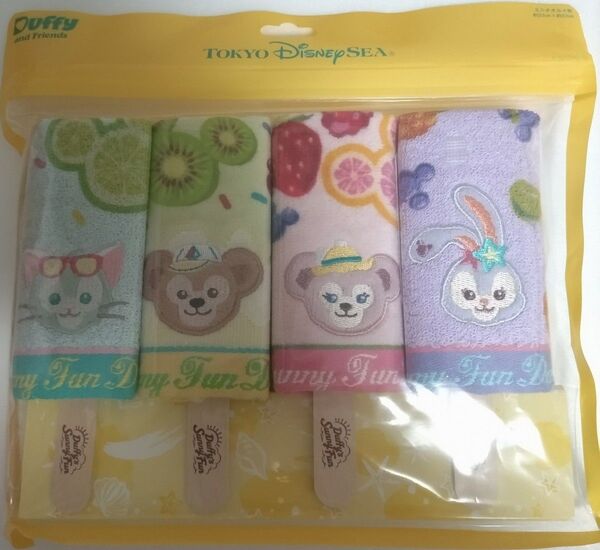 サニーファン2019 ミニタオル4枚セット ダッフィー&フレンズ 東京ディズニーシー