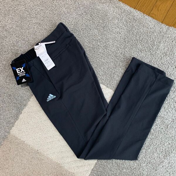 薄地 春夏 アディダス ゴルフ ウエストストレッチ パンツ黒 M 定価11000.円