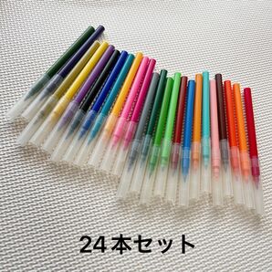 ペン 24本セット カラフル 水性ペンセット サインペン 水性ペン 細め 子供向け
