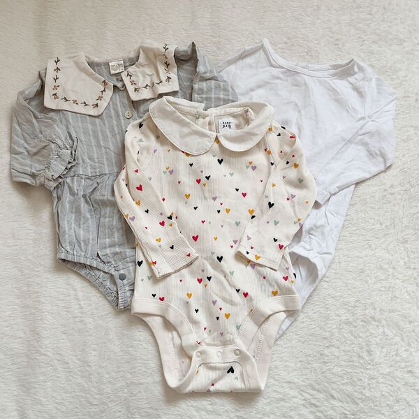 GAP バースデー MARLMARL ベビー ロンパース カバーオール 長袖 70~80cm 3枚セット 女の子 子供服