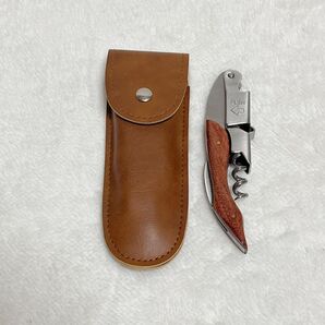 ソムリエナイフ ワインオープナー 専用収納ケース付き ステンレス製コルク抜き多機能ナイフ 2段階式デザイン