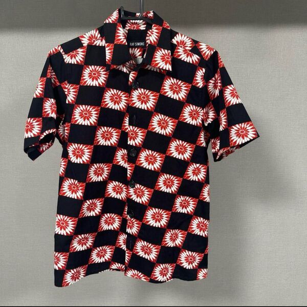 RAF SIMONS ラフシモンズ シルクシャンタン花柄シャツ 半袖シャツ