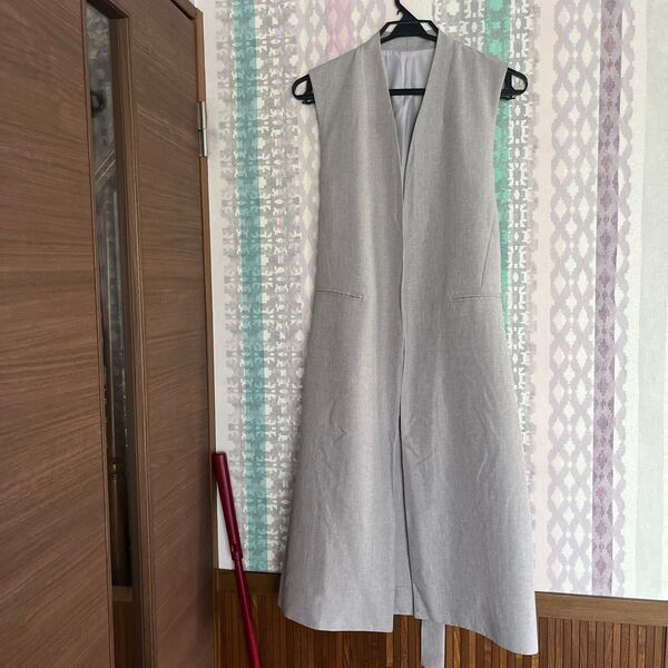 新品 ロングベスト ロングジレ