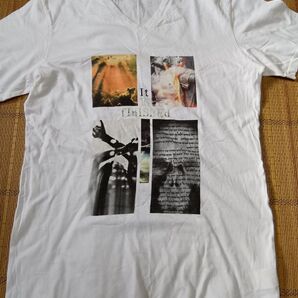 FUGA フーガ VネックTシャツ グラフィックプリント