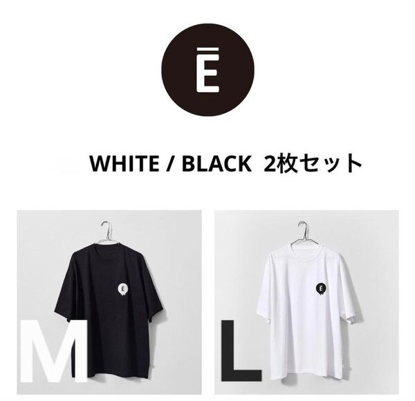Tシャツ 白黒 2枚セット M L ENNOY CIRCLE DRIP T-SHIRTS