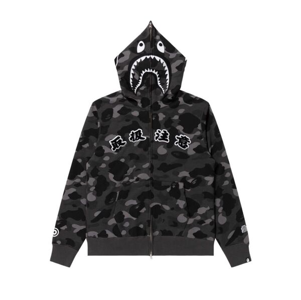 BlackEyePatch × A BATHING APE コラボシャークパーカー ブラック L 新品未使用!!