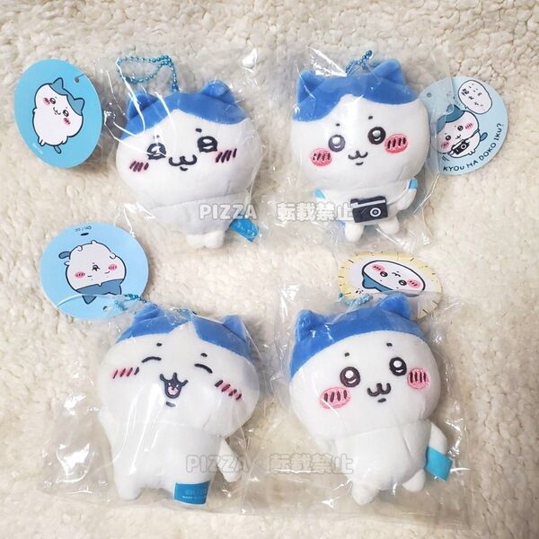 【4点セット】ちいかわ ハチワレ マスコットセット パツワレ スポワレ ムン顔 お出かけ もちっとぷちミニマスコット