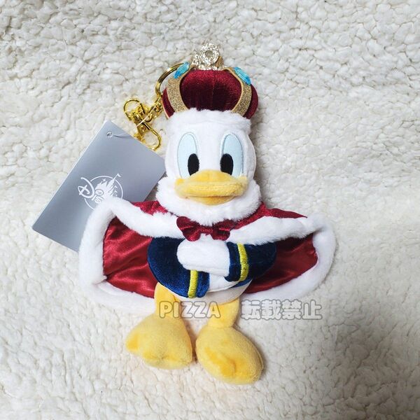 【新品】ドナルド バースデー ぬいぐるみキーホルダー キーチェーン DONALD THE KING BIRTHDAY ディズニー